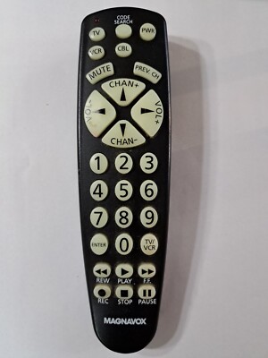 Magnavox CL034 3-Device Universal Remote Control TV VCR CBL