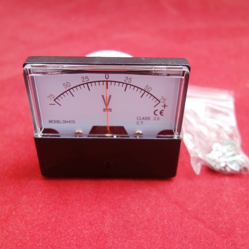 DC Minus Zero Plus -75V-+75V DH670 60*70mm Analog Voltage Analogue Panel meter - Picture 4 of 5