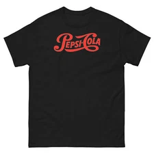 Pepsi Script Soda Pop Soft Drink Vintage Advertising T-Shirt