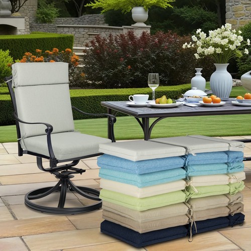 4Pcs Outdoor Patio Deck Cartridge High Back Dining Chair Cushions Seat - Picture 61 of 90