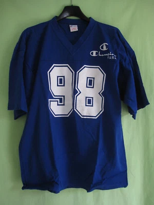 Maillot Football Americain Champion USA #98 Vintage Bleu vintage - L - Photo 1/4