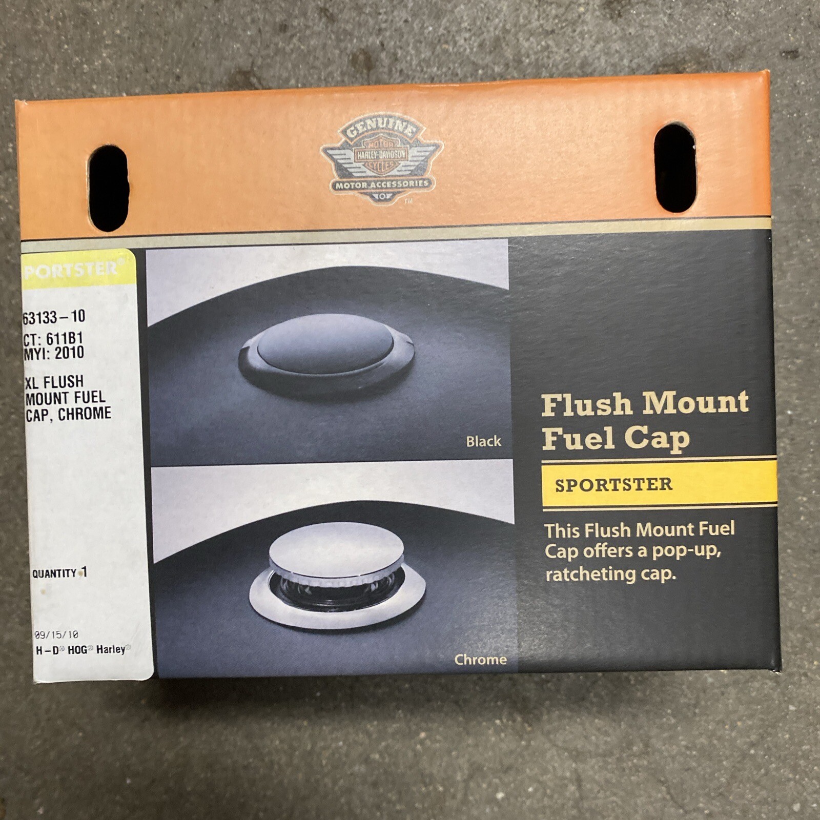 Harley Davidson Chrome Flush Mount Fuel Gas Cap 6313310 Xl Sportster