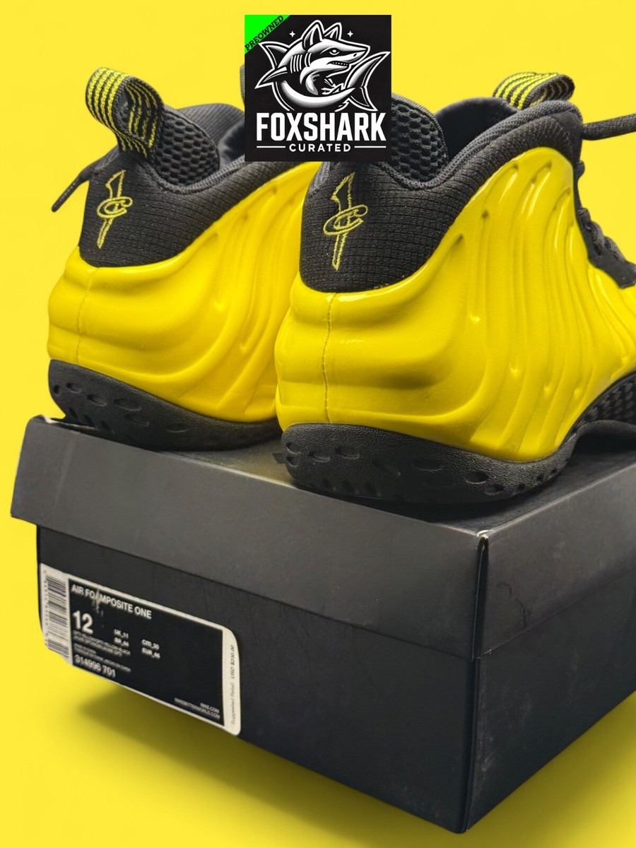 Size 12M Nike Air Foamposite One Wu-Tang Optic Yellow 314996-701