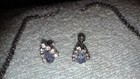 Vintage Rhinestone Blue Necklace and Earring Set — photo 2