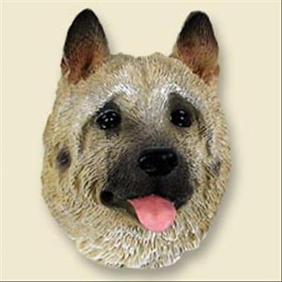 Shiba Inu Dog Head Painted Stone Resin MAGNET