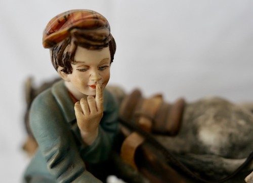GROßE SCHWERE CAPODIMONTE Porzellan Gruppe Figur " Giacomo Scotti " 37 cm 4,1 KG - Bild 5 von 14