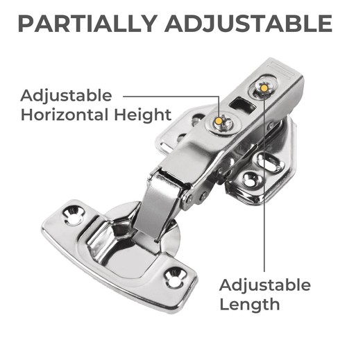 10pcs Cabinet Hinges w/Damping Buffer Soft Close Furniture Hidden Hinges - Picture 4 of 8