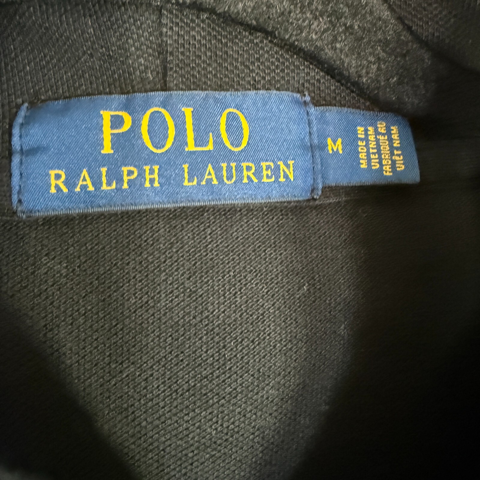 Polo Ralph Lauren maglione uomo medio nero felpa 1 4 bottoni pullover pony