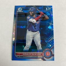 Ronnier Quintero - 2022 Bowman Sapphire Chrome Base 1st Prospect Cubs BCP-124