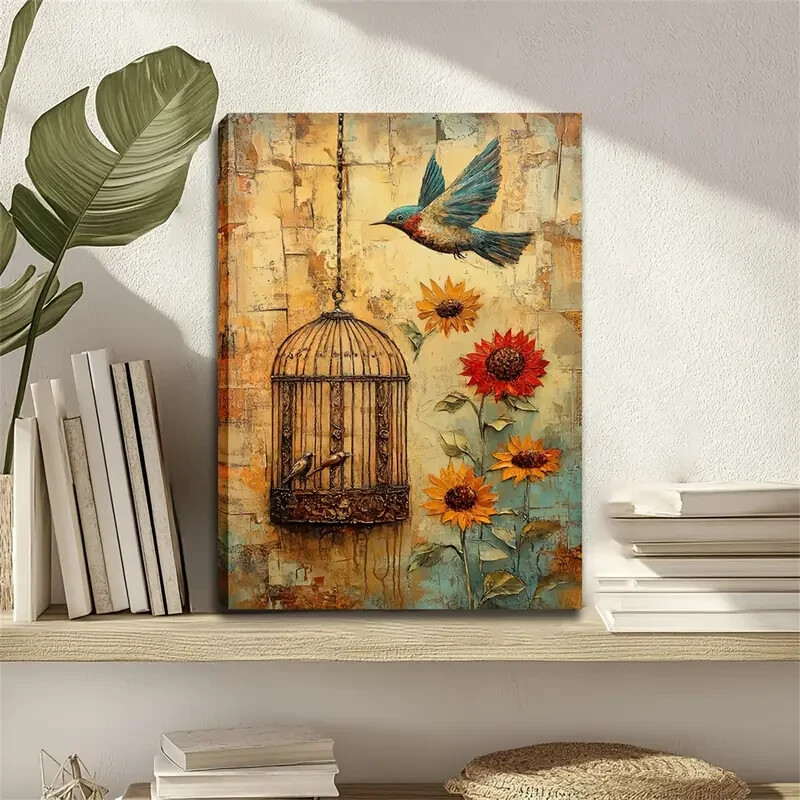 Vintage-Inspired  Wall Art  Canvas Unframed/Framed