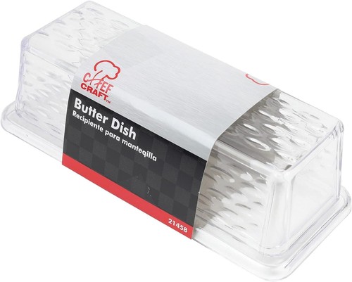 Chef Craft Select Plastic Butter Dish, One Size 7" Long, Clear - Picture 6 of 13
