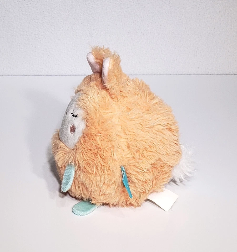 Manhattan Toy Very Soft Fuzzy Peach Easter Bunny Rabbit Plush Stuffed Animal 5" - Image 2 of 4