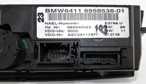 6958536 1 3 Series E90 E87 Genuine Electric Auto AC Climate Control Panel Switch - Picture 7 of 8
