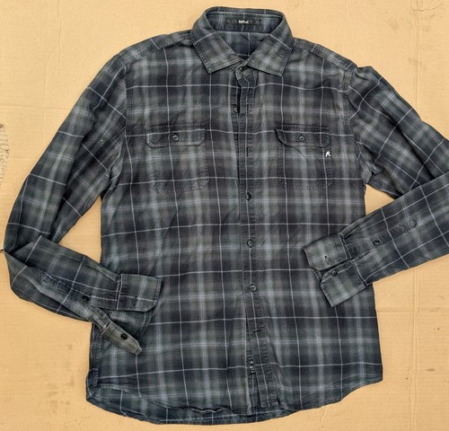 Replay (Fashion box Japan) M-L 40in warm cotton shirt grey check. - Picture 2 of 10