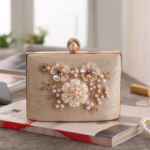 Rhinestone Evening Bag Wedding Bridal Prom Purse Womens Beaded Crystal Clutches - Picture 3 of 93