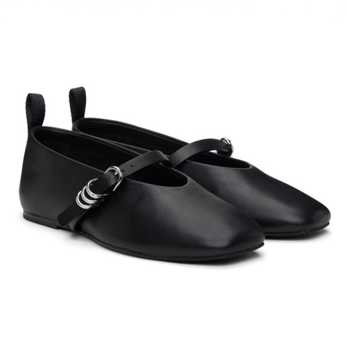 RAG & BONE SPIRE MARY JANE BALLERINA FLATS BLACK LEATHER 9.5