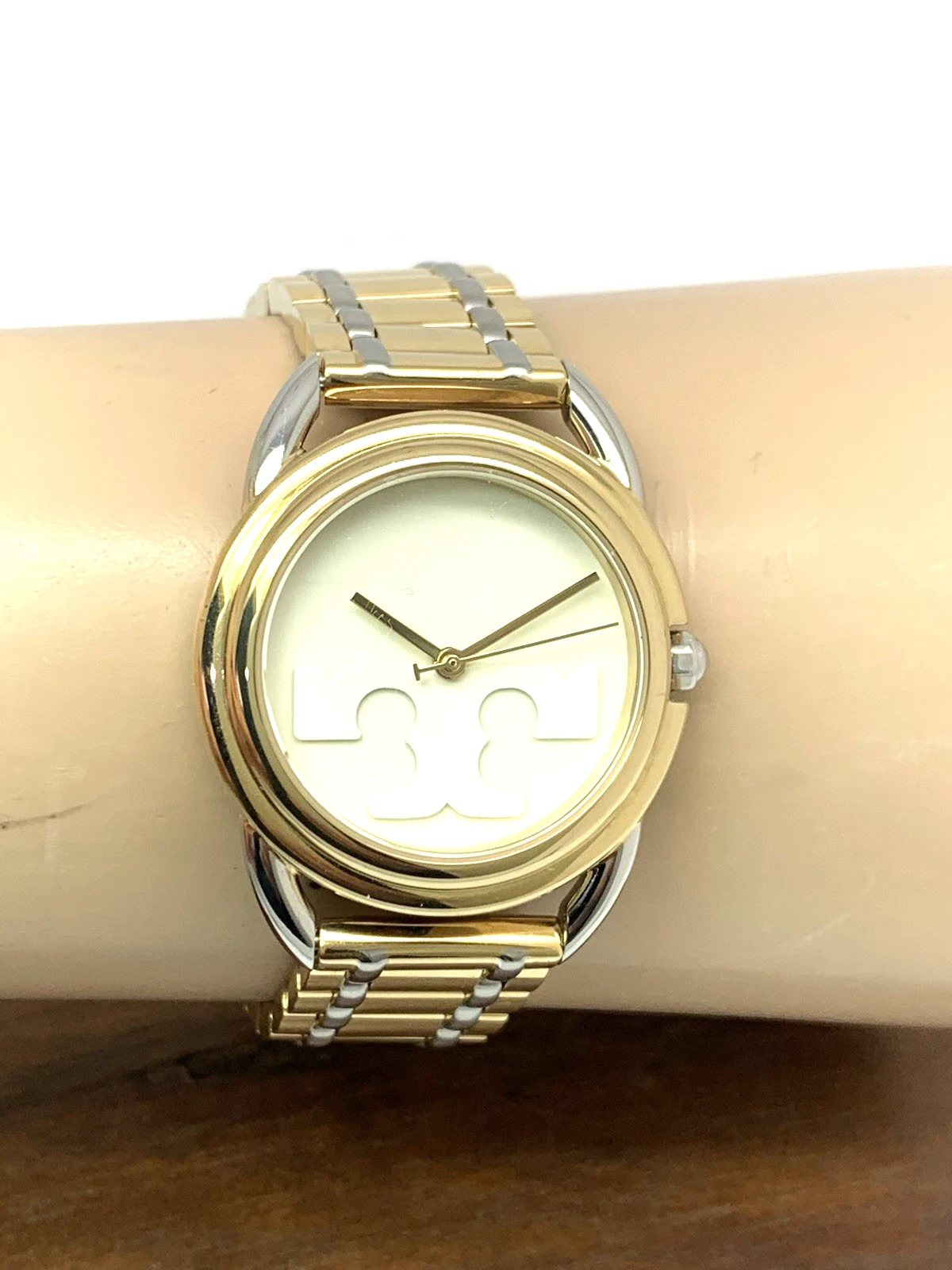 Orologio Donna Tory Burch TBW7222 Miller Quarzo Quadrante Crema Acciaio Bicolore 32mm