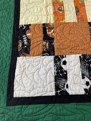 Vtg Sports Quilt Blanket Quilts For Kids Handmade Vintage 42” x 37” Dora Diego - Picture 7 of 12