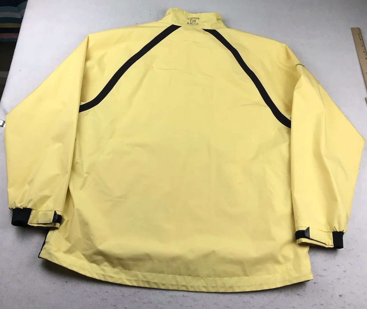 Cutter & Buck イエロー ジャケット Cutter & Buck Windbreaker Mens Sz L Yellow Members Only Golf