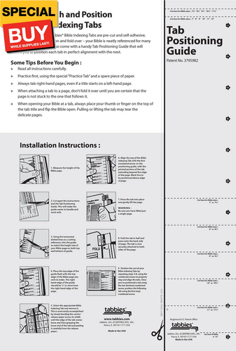 Mini Gold-Edged Bible Indexing Tabs, Old & New Testament, 80 Tabs Including 64 B - Picture 5 of 9