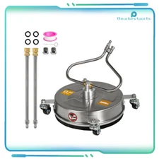 13.7" Pressure Washer Surface Cleaner with 4 Wheels Stainless Steel Brand New