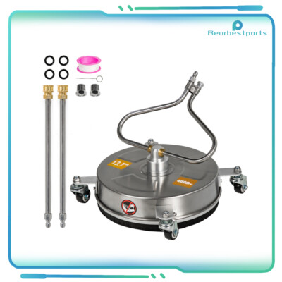 #ad 13.7quot; Pressure Washer Surface Cleaner with 4 Wheels Stainless Steel Brand New $68.50