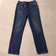 Madewell Women's The Perfect Vintage Crop Jeans Button Fly Denim Blue Size 26