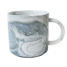 Marbling Ceramic Coffee Mug, Tea Cup for Office and Home, 13 Oz, Dishwasher a...