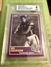1989 SCORE SUPPLEMENTAL BO JACKSON #384S BGS 8 Beckett Football Baseball RARE
