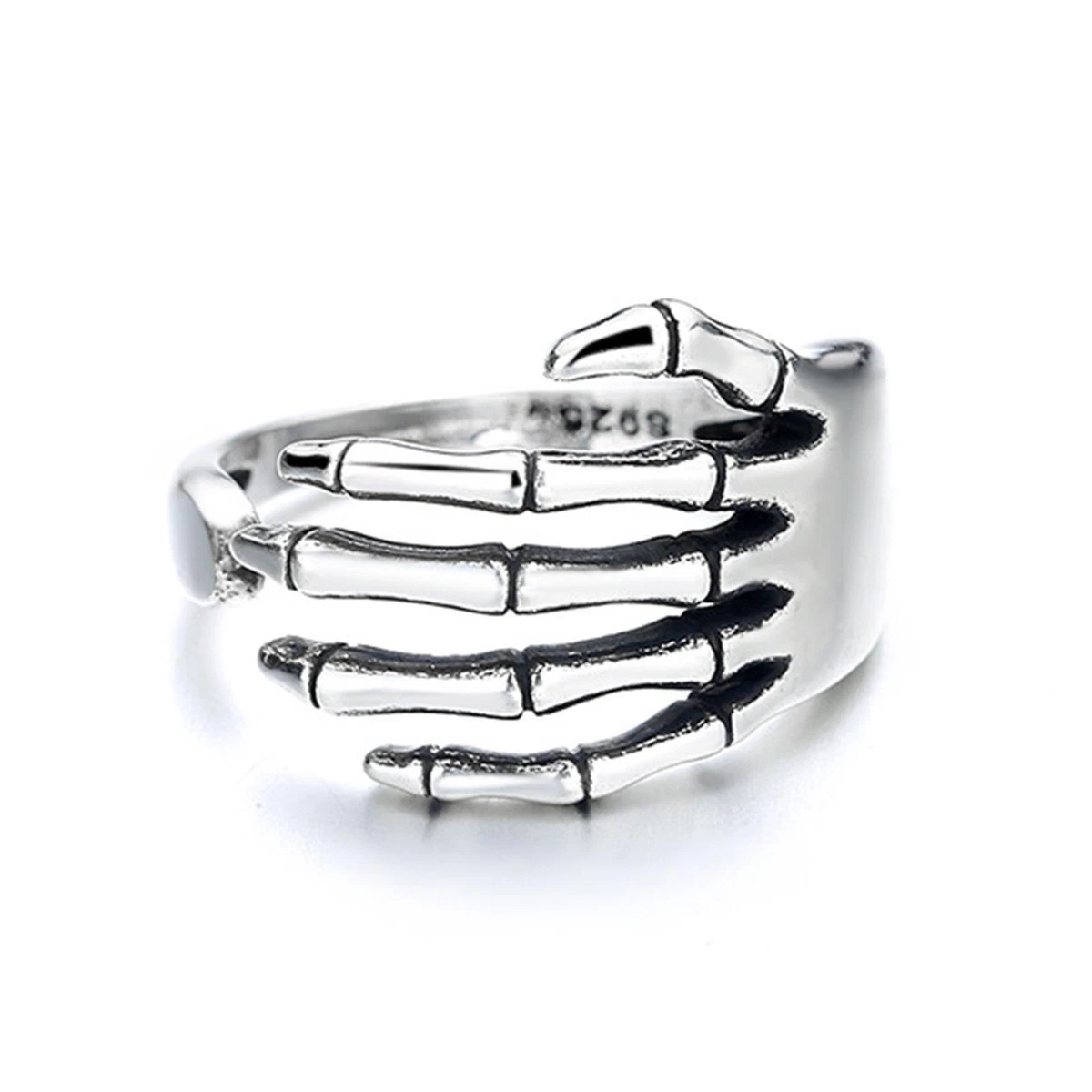 Skeleton hand sales bracelet sterling silver