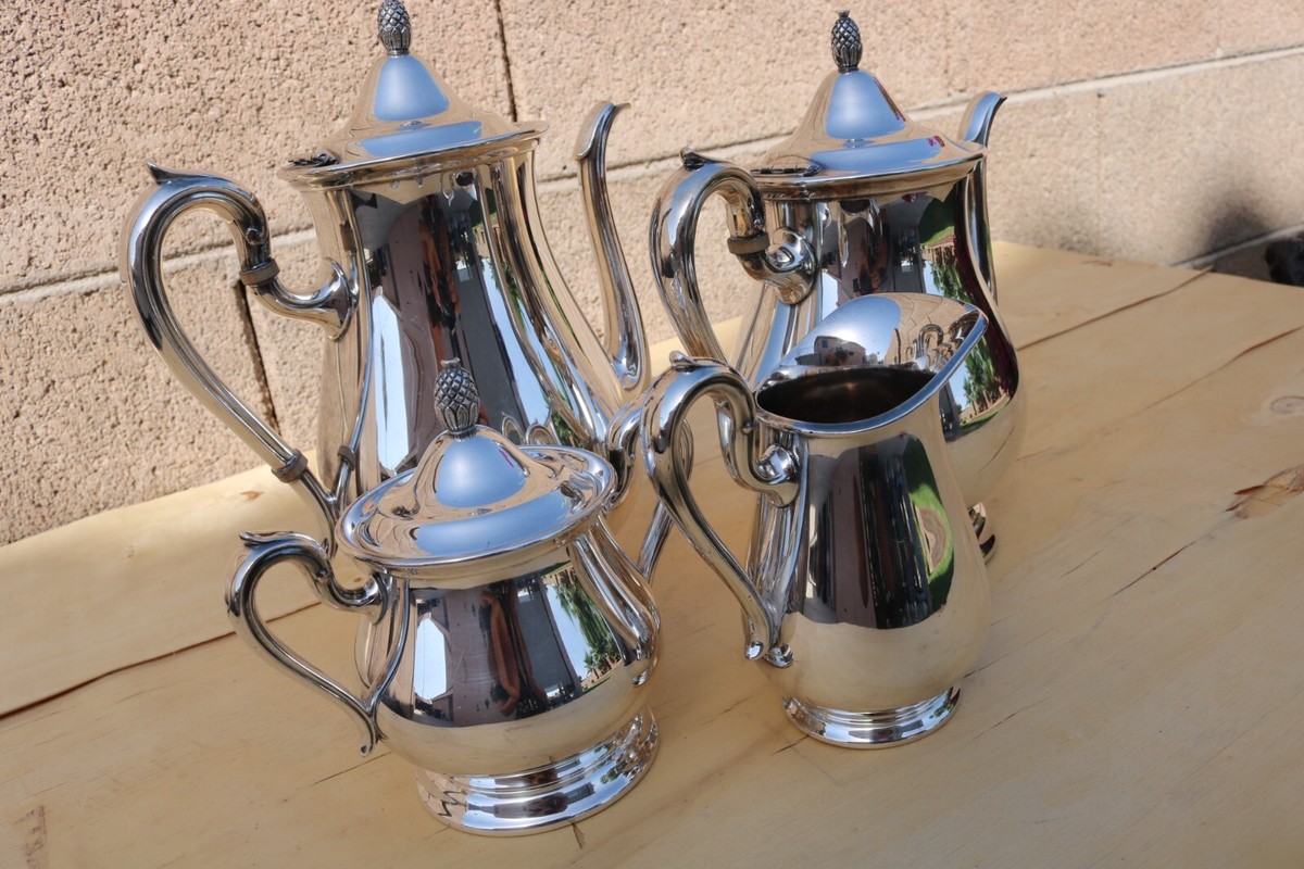 Vintage Reed and Barton Jamestown 1800 Silver Plate Tea Set | eBay