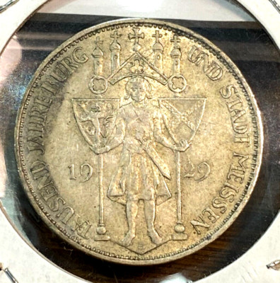 1929-E Germany 3 Reichsmark Scarce KM-65 Nice Original Uncirculated CHRC