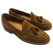 Mocassini uomo in camoscio suola in cuoio cucita blake lav. artigianale