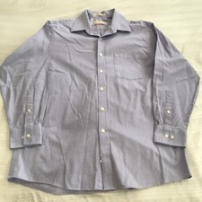 MICHAEL KORS Mens Purple Size 16.5 32/33 Button Up Shirt. 100 Cotton. Pocket