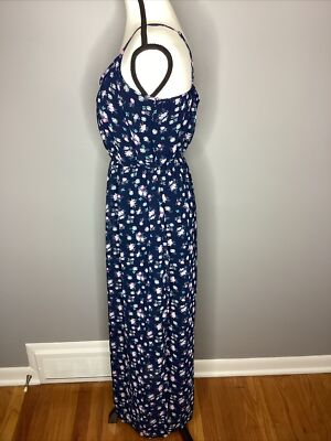 Cotton On Womens Maxi Dress Navy Floral Maxi Size Medium | eBay
