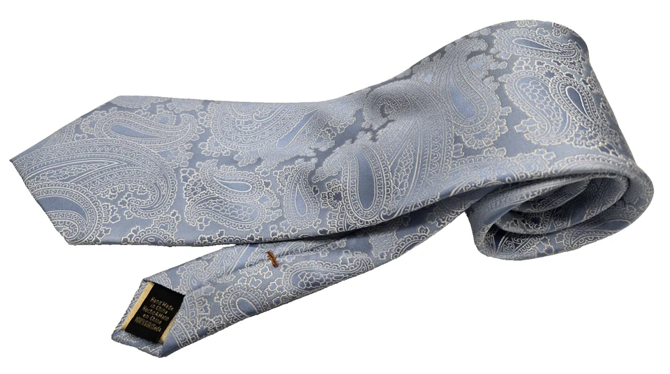 Corbata de seda extra larga Donald J. Trump Signature azul helado cachemira 61" x 3 5/8" Foto 2 de 4