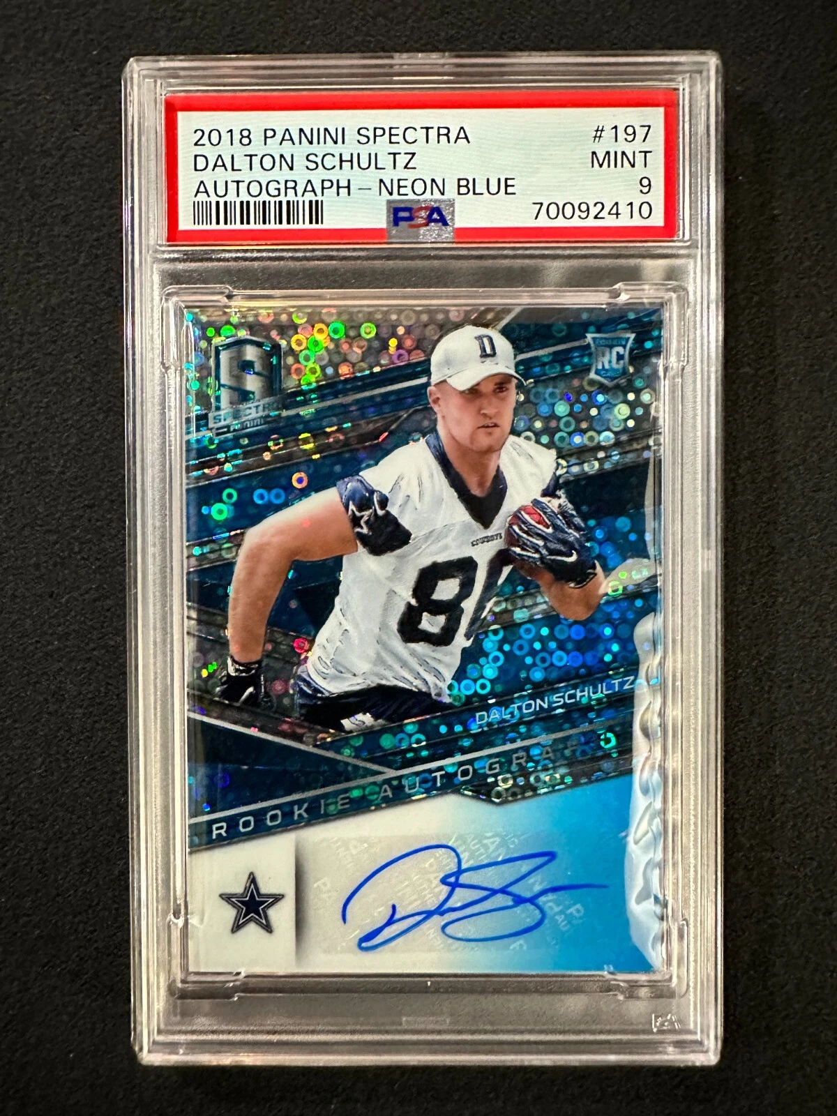 Dalton Schultz Panini Spectra #197 Autograph-Neon Blue