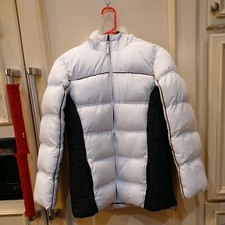 Rothschild Girls Quilted Puffy Parka Faux Fur Black/ White Sz 16 EUC