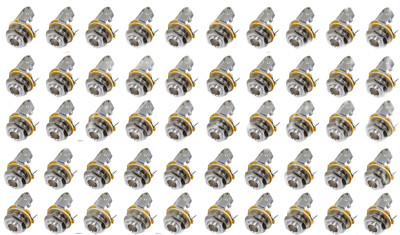 (50 PACK) REAN NYS229 1/4'' Female TS / Mono Panel Mount Jack (#11 Style Jack)