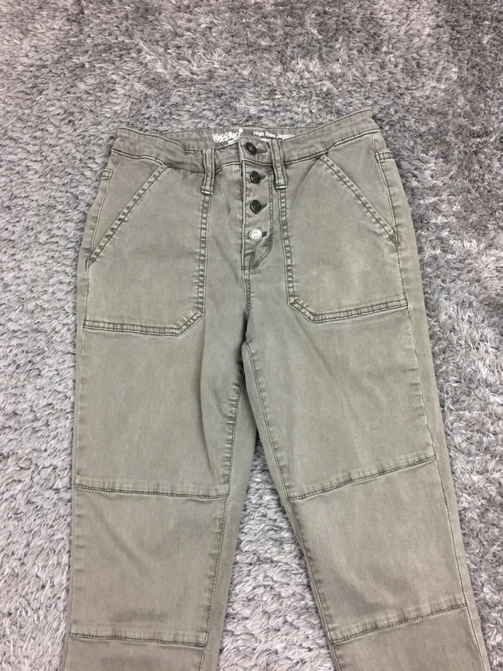 Pantalones Jegging Mossimo tiro alto para mujer talla 2/26 verde súper elásticos Foto 2 de 4