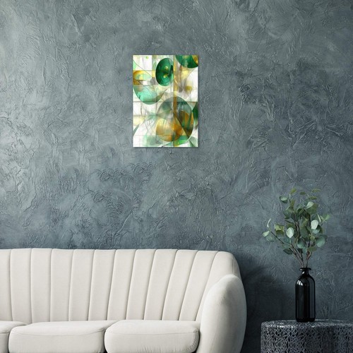 Emerald Light: 3D Abstract Art in Pastel Greens and Golden Hues - Picture 15 of 42