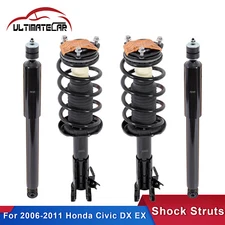 4Pcs Front & Rear Shocks Complete Struts Assembly For 2006-2011 Honda Civic