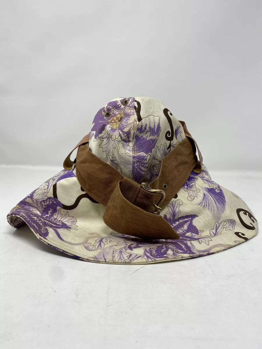 Women's Roberto Cavalli Sun Hat Designer Bucket Hat Size