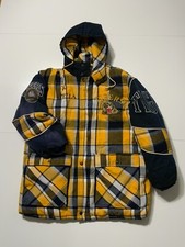 Vintage 90s Giovanni Grambling State Tigers HBCU Plaid Duck Down Puffer Jacket