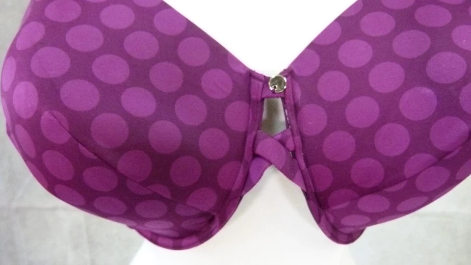 Sujetador Ambrielle Everyday Cobertura Completa Lila Lunares Talla 42DDD Foto 3 de 4