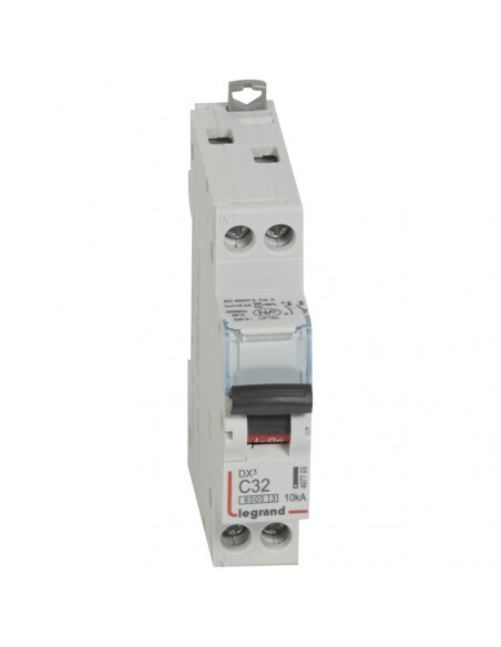 Disjoncteur phase neutre DX3 C32 Legrand 407703 pour tableau électrique