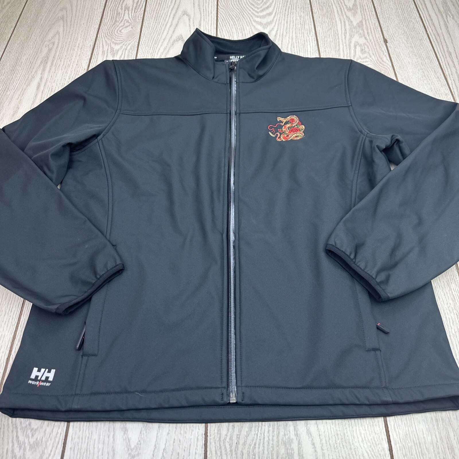 Men's Helly Hansen Work Wear Softshell Black Jacket 74020 Size XL