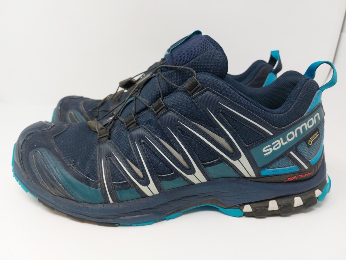 Salomon XA Pro 3D Gore-Tex Navy Blue Trail Running Shoes Mens Sz 