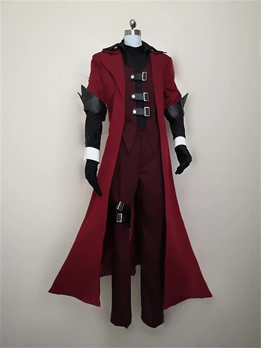 Devil May Cry Dante Cosplay Personalizzato Outfit Set Pantaloni Giacca a Vento Rosso - Foto 4 di 5