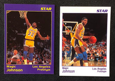 (2)x Magic Johnson Star Company Marketing Prototype LA Lakers Basketball Cards
